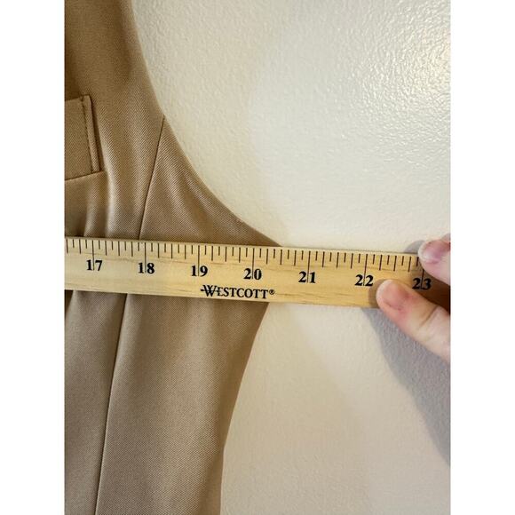 Bagatelle Collection Womens Camel Double Breasted Coat Dress Old Money Large - Picture 4 of 7